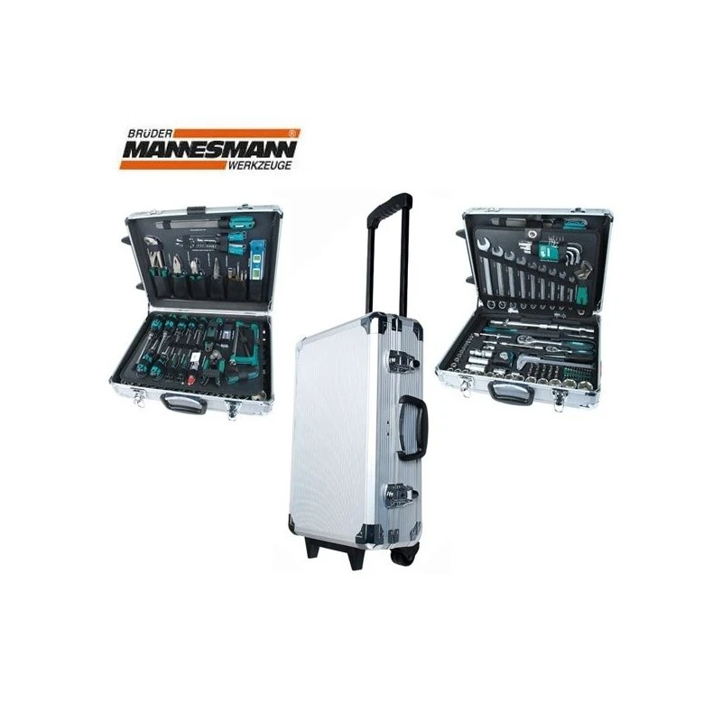 Комплект инструменти в алуминиев куфар Mannesmann, 159 части